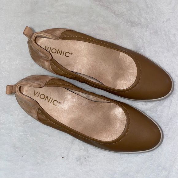 Vionic women's advantage jacey wedge slip on platform wedges toffee size 8.5 - Picture 3 of 8